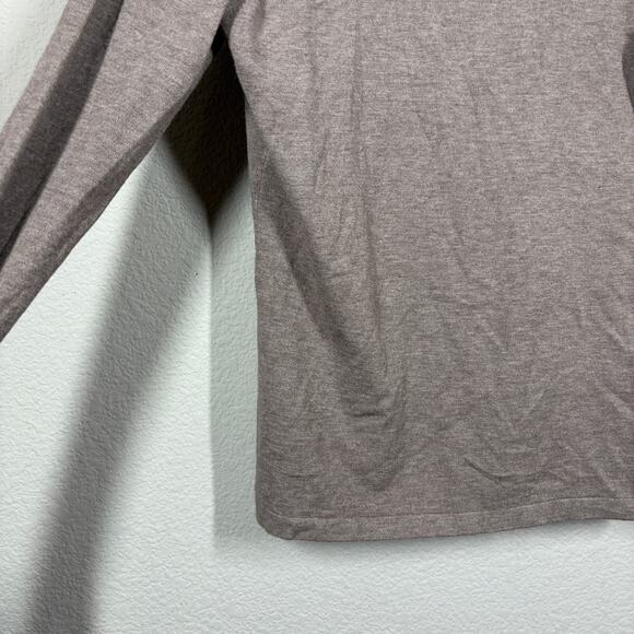 J'envie Womens XS Button Cuff Turtleneck Sweatshirt Brown Pullover Long Sleeves - Picture 4 of 8